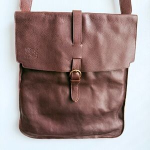 Il Bisonte Leather Crossbody Bag Brown | Vintage Italian Made